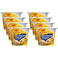 Los mejores  - Maggi 5 minutos de terrina de puré de papas con crema fresca y cebollín- paquete de 8 (8 x 52 g)